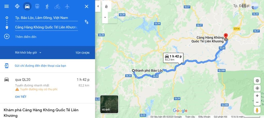 Sân bay Liên Khương cách Bảo Lộc khoảng bao nhiêu kilomet?